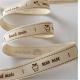 38MM Width Printed Cotton Ribbon Creamy White Color Single Face Printing