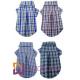 Pet Clothes Cotton Plaid Dog Shirts For Medium Dogs ISO9001