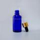 SXB-05 30ml  glass essential oil bottle blue glass bottle clear with eye dropper with tamper