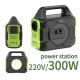 300W Portable Power Station with EU AC Socket and Removable Battery Solar Generator