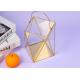Golden copper triangle handle glass artifact lamp fruit greenhouse cover copper box gift package OEM logo words picture