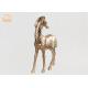 Table Decor Polyresin Zebra Statue Fiberglass Animal Sculpture Gold Leafed