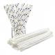 White Kraft Paper Wrapped Paper Straws Biodegradable Water Resistant
