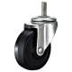 Small Thread screw black  rubber caster 2,2.5,3 light duty Caster for Basket, Moving castor