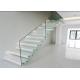 CE Certificated Floating Wood Stairs , Open Tread Oak Staircase No Smell