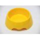 6.9'' Food Grade ABS Platisc Pet Bowls Yellow Color  With Anti Skidding