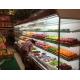 Free Standing Multideck Open Chiller Supermarket Showcase , Glass Front Refrigerator
