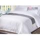 Full Size Hotel Bed Linen 0.5cm / 1cm / 2cm Satin  Stripe With Duvet Cover 250 TC / 300TC