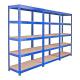 Blue Garage Storage Shelves Warehouse Rack Heavy Duty Single Sided