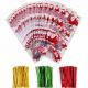 OPP Christmas Cellophane Treat Bags/ Candy Cookie Packaging Bags with Twist Ties