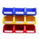 Solid Box Style Plastic Shelf Bin for Bolts Tools Customized Color Stackable Warehouse