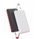 Built-in Cable iPhone adaptor 10,000mah portable power bank leather casing high capacity smaller size