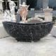 Black Natural Stone Bathtub Marble Freestanding Bath Tub For Bathroom