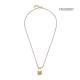 Jewelry Collection vintage lock pendant torque 18k Gold Stainless Steel Necklace