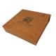 Brown Color Background Rigid Cardboard Material Book Shape Logo Printing Packing Box with Magnets Closure