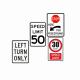 High Intensity Danger Warning Signs Slow Down Stop Retro Reflective Signs For Driveway
