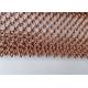 Aluminium Chain Link Metal Mesh Curtain Copper Color For Hotel Decoration