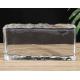Clear Lustrous Fused Crystal Glass Tiles Frosted  Architectural Decoration