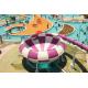 Super Bowl Fiberglass big Space Bowl water Slide for Kids Aqua Fun theme water equipment