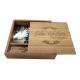Natural Wood 4 * 6 Inches Wooden Photo Boxes For Photographers Square Shape