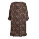 Round Neck Large Size Ladies Dresses , Women's Holiday Printed Dresses Viscose Material