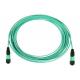 MTP 24 Core Fiber Optic Patch Cord MPO Trunk Cable OM3 OM4 with Aqua Color
