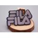 Silicone Rubber Background Screen Printed Patches 0.8mm 2.0mm For Garments