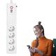 Smartlife 1.5M 2000W CE Smart Home Power Strip For European Travel