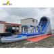 Grey And Blue Outdoor Inflatable Slide Waterproof For Community Events