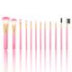 MSDS Plastic Handle Facial Makeup Brushes For Eyes