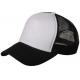 Polyester Foam Mesh Trucker Hats With Black Plastic Closure / Embroidery Flat Logo