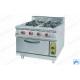 Commercial Gas Range With 4 Burner / Electric Oven , Western Kitchen Equipment