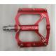 Abrasion Resistance Red Mountain Bike Pedals Anti-Slip High Strength