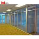 Fixed Aluminum Single Tempered Glass Partition Wall Curved Shape