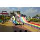 Rainbow FRP Custom Water Slides Commercial Outdoor Water Slides Red / Yellow / Green