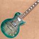 New style high-quality custom LP electric guitar, Green&blue Flame Maple Top Rosewood fingerboard electric guitar, free