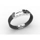 Top Quality Europe Fashion Stainless Steel Genuine Leather Silicone Bangle Bracelet ADB62