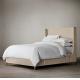chesterfield high back designer french style antique king upholstered linen velvet fabric wooden bed beds headboard