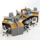 Commercial Office Cubicle Furniture Simple Wooden Desk with ISO9001/ISO14001 Certificate