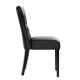 Modern Tufted Faux Leather Dining Room Chairs Upholstered Black Simplicity