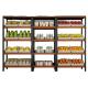 PU Leather Cover Material Vegetable Display Rack Stand for Grocery Store Modern Design