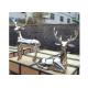 Life Size Garden Animal Sculpture Polished Stainless Steel Deer Statue