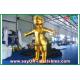 Golden Man Cloth Inflatable Cartoon Characters For Birthday Parties