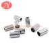 jiayang shiny silver metal toggle cord end cord cap for strings