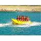 Custom Inflatable Water Toys / Yellow Single Tube Inflatable Banana Boat Towables