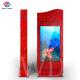 Flag Shape Dual LCD 65 55 43 Screen Outdoor Interactive Kiosk For Roadside