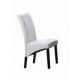 Modern No Folded White Pu Dining Chairs 42cm Tall