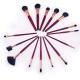 Customized Logo Eye Makeup Brush Set 15 Pieces Pearl Style Plastic Handle