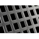 Black punched metal sheet Oblong or Square Hole Pattern
