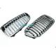 Fiber Style Radiator Mesh Grille Mould With Chrom , Grille Molding For BMW E60